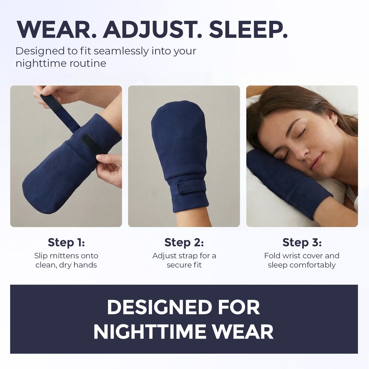 Anti-Scratch Organic Cotton Gloves/Mittens for Adults - Anti-Itch Sleeping Gloves